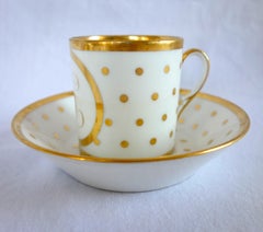 Tasse à café en porcelaine « Empire Paris » rehaussée d'or fin – vers 1800