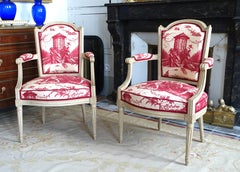 Claude Sené : a pair of armchairs - Louis XVI period - 18th century - signed