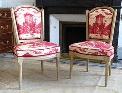 Claude Sené : a pair of chairs - Louis XVI period - 18th century - signed