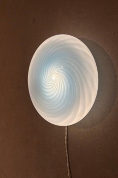 Murano Vintage Candy Flush Mount wall ceiling lamp soft blue swirl