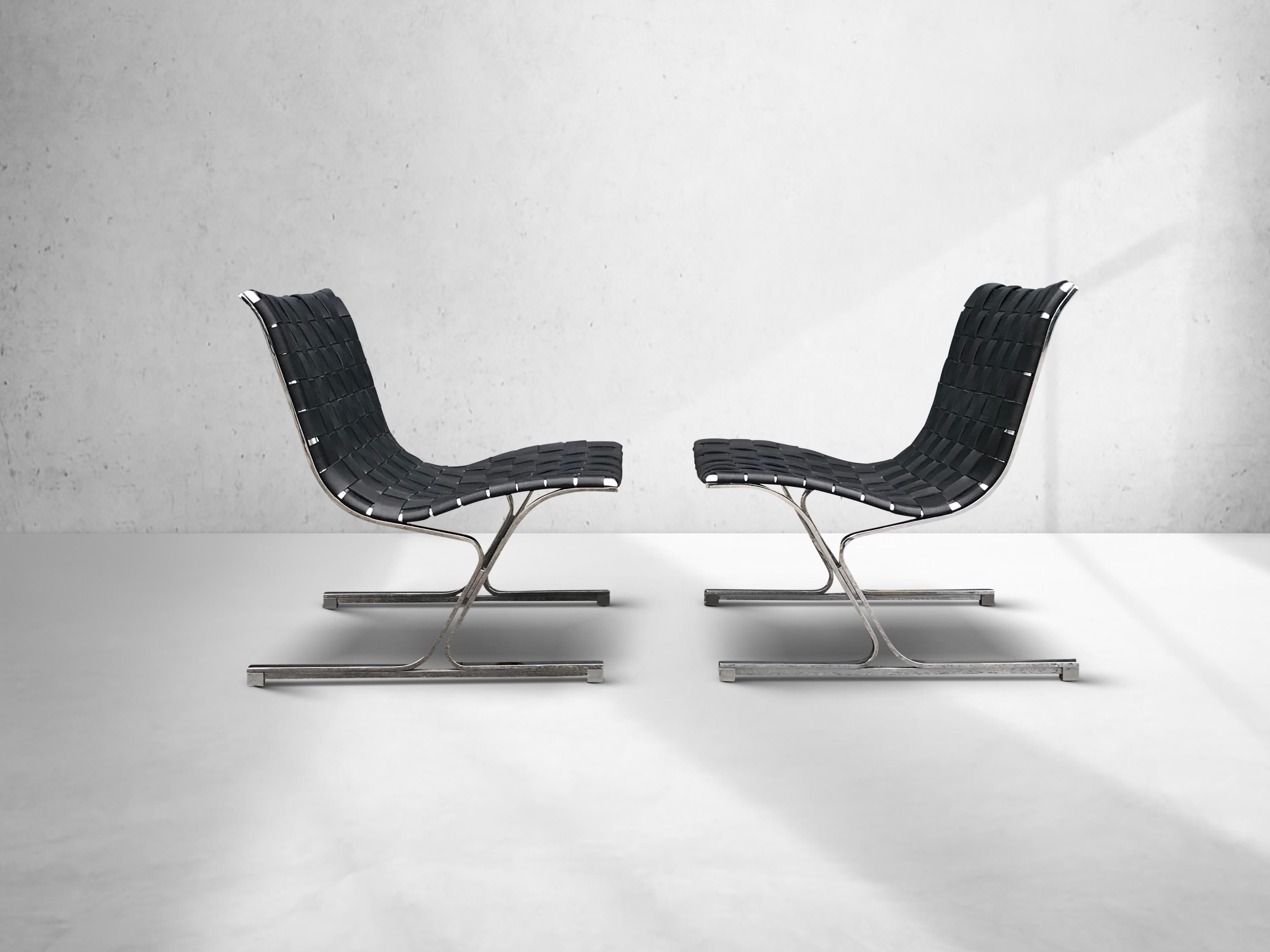 Italian PLR1 Luar lounge chair by Ross Littell for ICF De Padova Italy 1960s, set of 2 For Sale