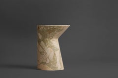 iO Side Table in Ceppo Monet Marble, Medium by Adolfo Abejon for FORMAR