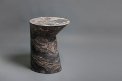 iO Sculptural Accent Table in Solid Orobico Marble, Medium, by FORMAR