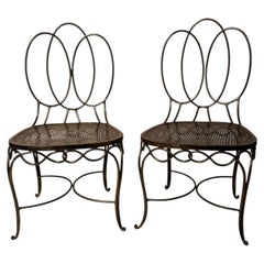 Pair of French Bronze Parlor Chairs