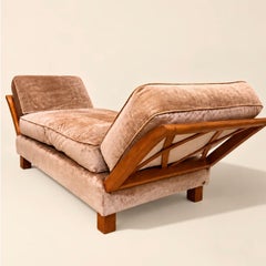 Croisillon Alexandrie 1940’s French Daybed in the Manner of Jean Royere