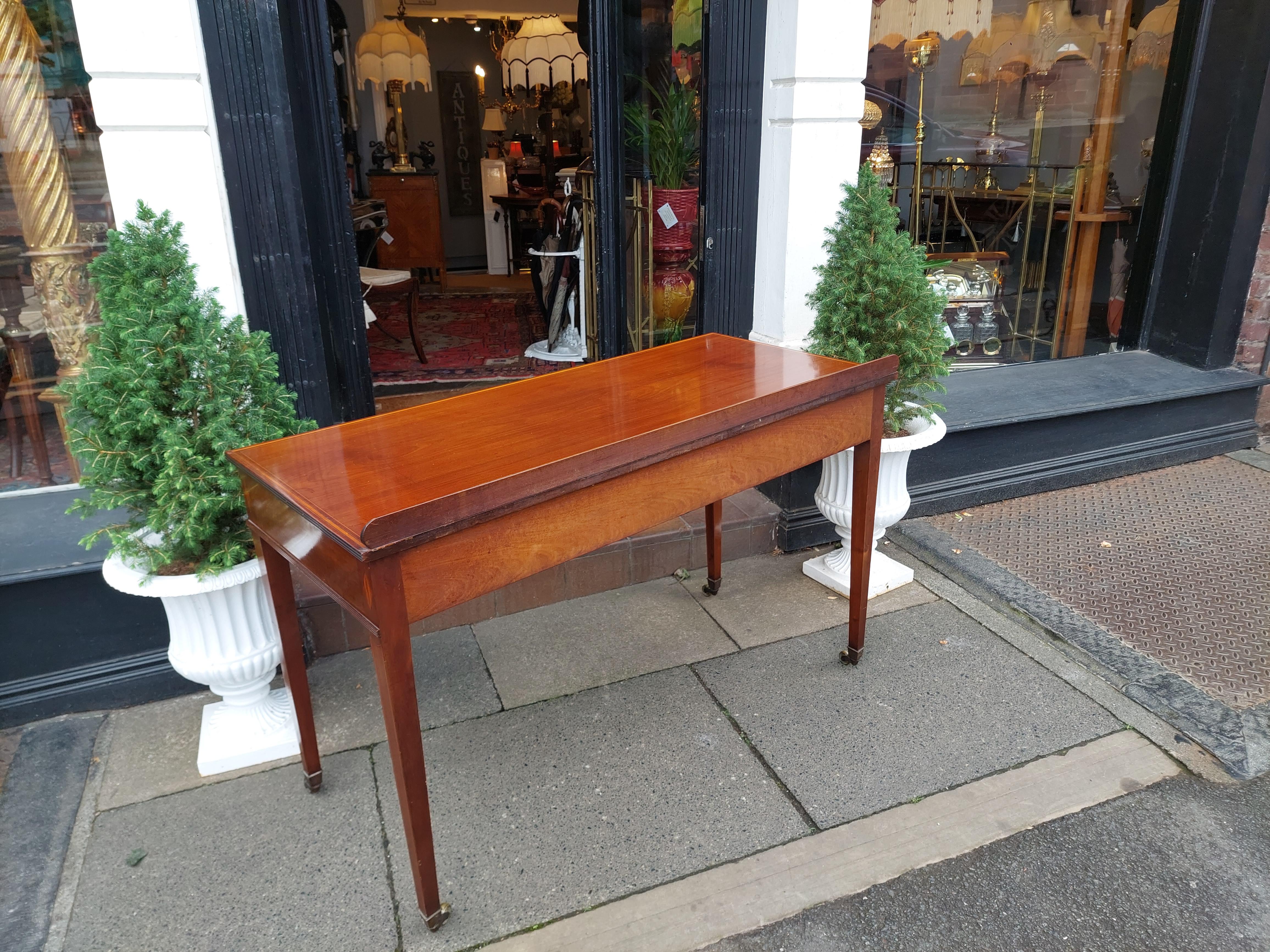 Edwardian Mahogany Hall Table by Edwards & Roberts For Sale 7