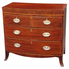 Regency Mahogany Bow Front Chest of Drawers