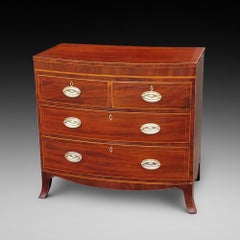 Regency Mahogany Bow Front Chest of Drawers