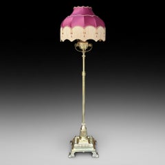 Late 19thC Brass Telescopic Oil Lamp - Veritas, Birmingham