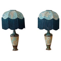 Pair of Early 20thC Royal Doulton Slaters Stoneware Lamps