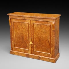 Victorian Burr Walnut Salon Cabinet