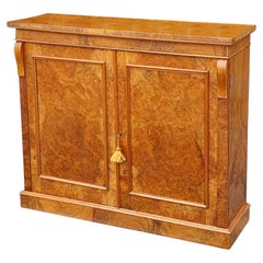 Victorian Burr Walnut Salon Cabinet