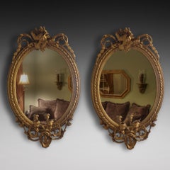 Pair of Late 19thC Gilt Painted Girandoles