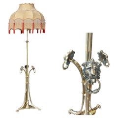 Victorian Brass Adjustable Standard Oil Lamp