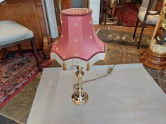 Victorian Brass Candlestick Lamp