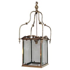 Art Nouveau Brass Framed Lantern