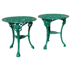 Pair of Late Victorian Cast Iron Garden Pub Tables