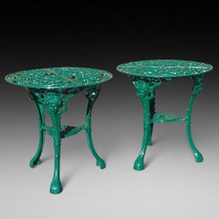 Pair of Late Victorian Cast Iron Garden Pub Tables