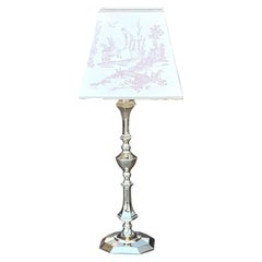 Slender Art Nouveau Brass Table Lamp