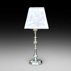 Slender Art Nouveau Brass Table Lamp