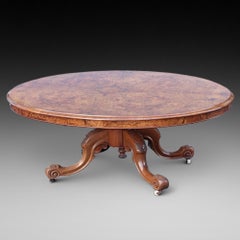 Good Victorian Burr Walnut Coffee Table