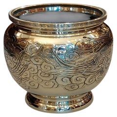 Early 20thC Japanese Polished Brass Jardiniere