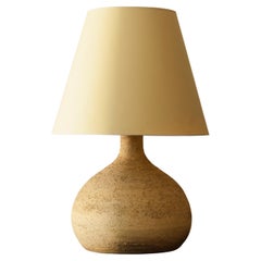 Textured Ceramic Lamp Base with Original Rope Shade, South of France, 1960s