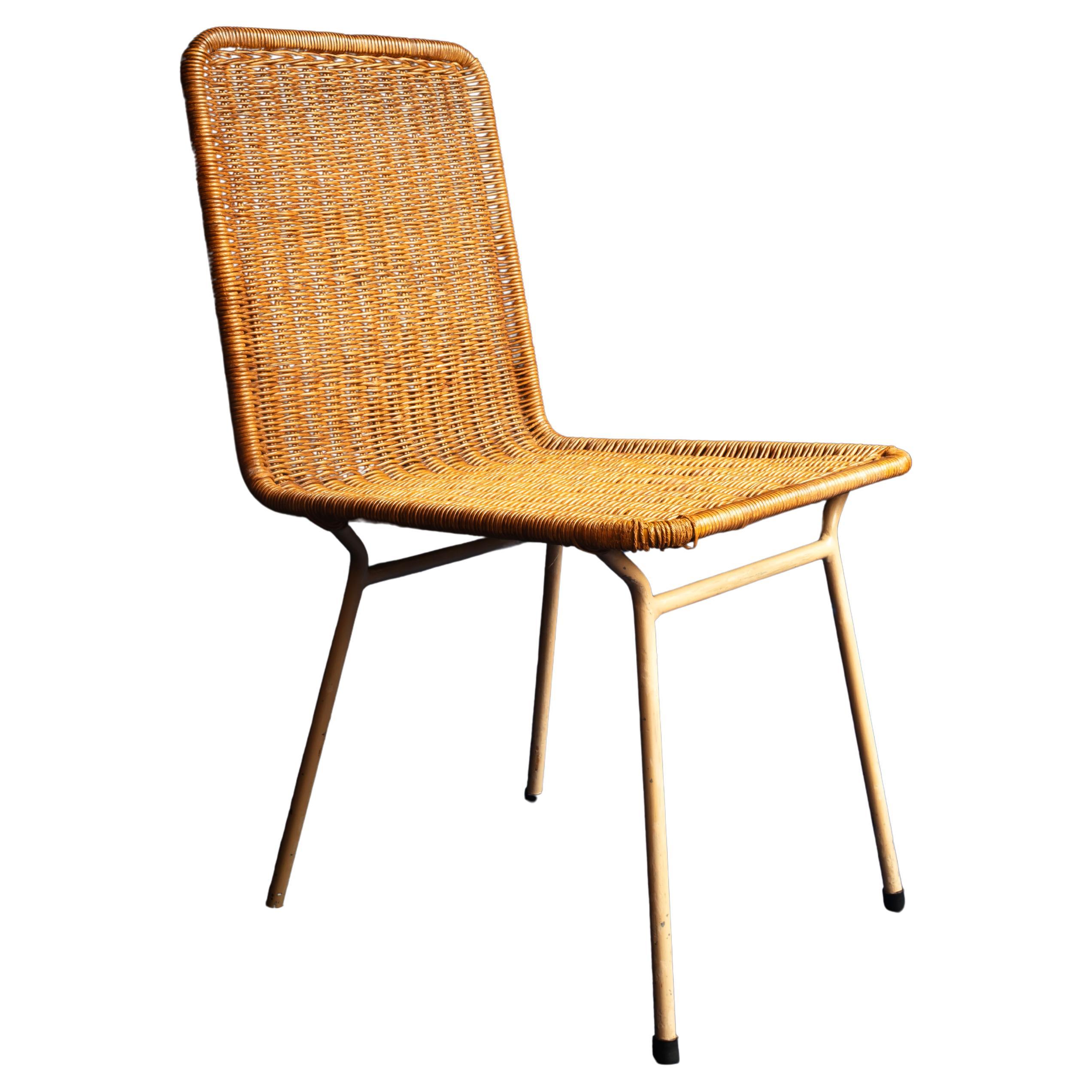 Set of 6 rattan chairs by Carlo Hauner, Brazilian, 1955 For Sale