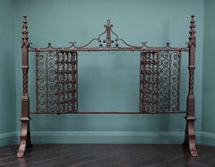 An Exceptional Late 18th Century Gothic-Revival Wrought-Iron Fire Screen