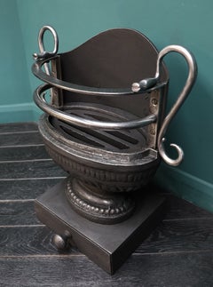 English Urn & Serpent Coal Grate in the Earlier Regency Manner