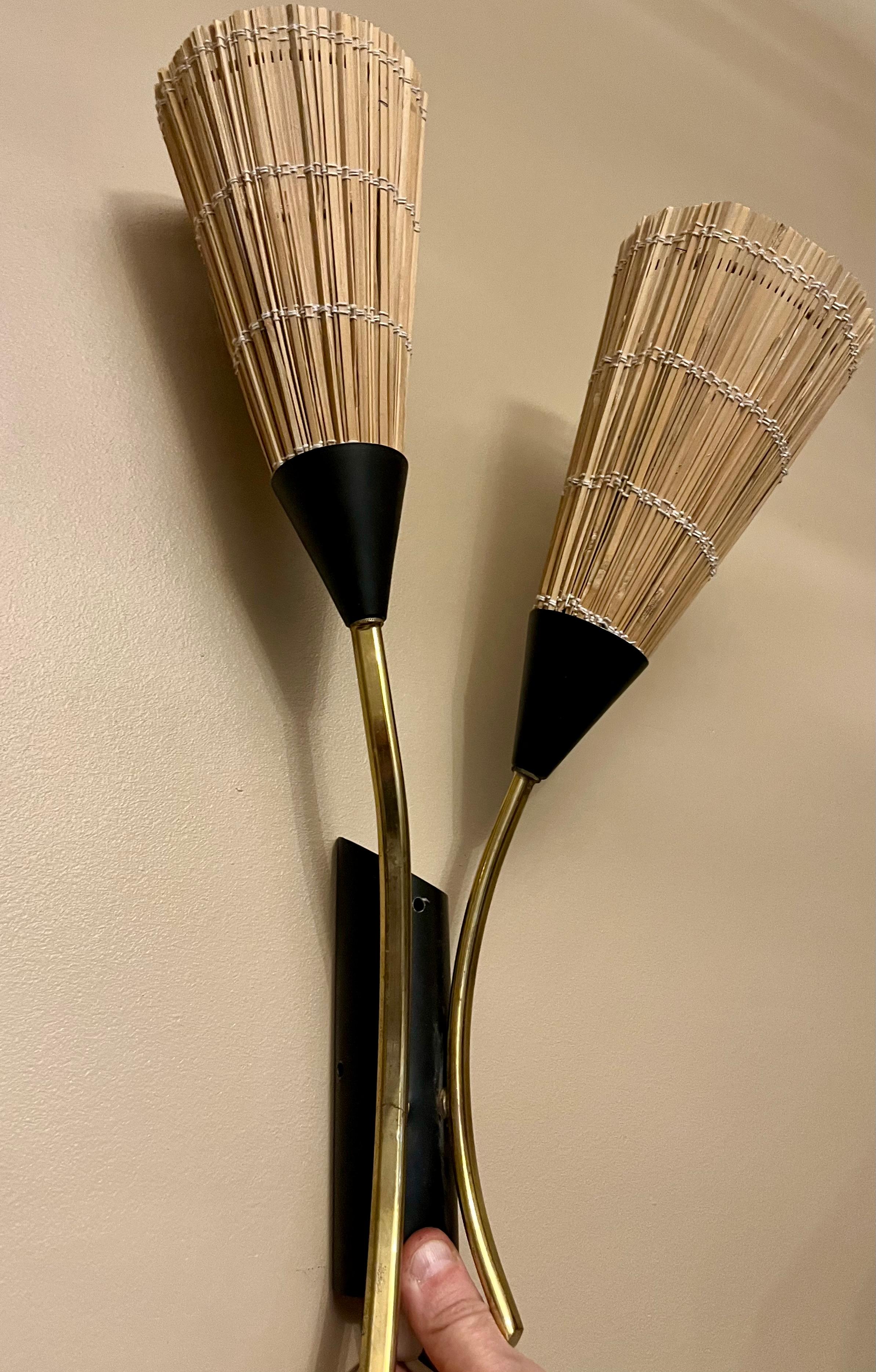 Itsu, Wandlampenpaar, Model No. EY76. Jahr 1950 (Metall) im Angebot