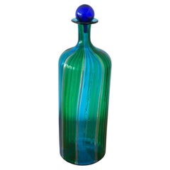 Italian Polychrome Glass Decanter attributed to Gio Ponti & Paolo Venini 60s