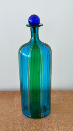 Italian Polychrome Glass Decanter attributed to Gio Ponti & Paolo Venini 60s