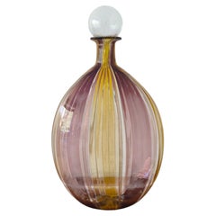 Italian Murano Glass Morandiana Bottle, Attributed to Paolo Venini and Gio Ponti