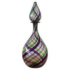 Italian Murano Glass Morandiana Bottle, Attributed to Paolo Venini and Gio Ponti