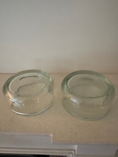 Par de vide-poches de cristal francés de Saint-Gobain