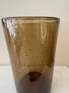 Vaso francese in vetro a bolle pesante, anni ’60 circa