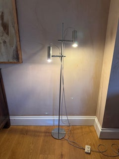 Alain Richard two light adjustable floor lamp. French c.1960's