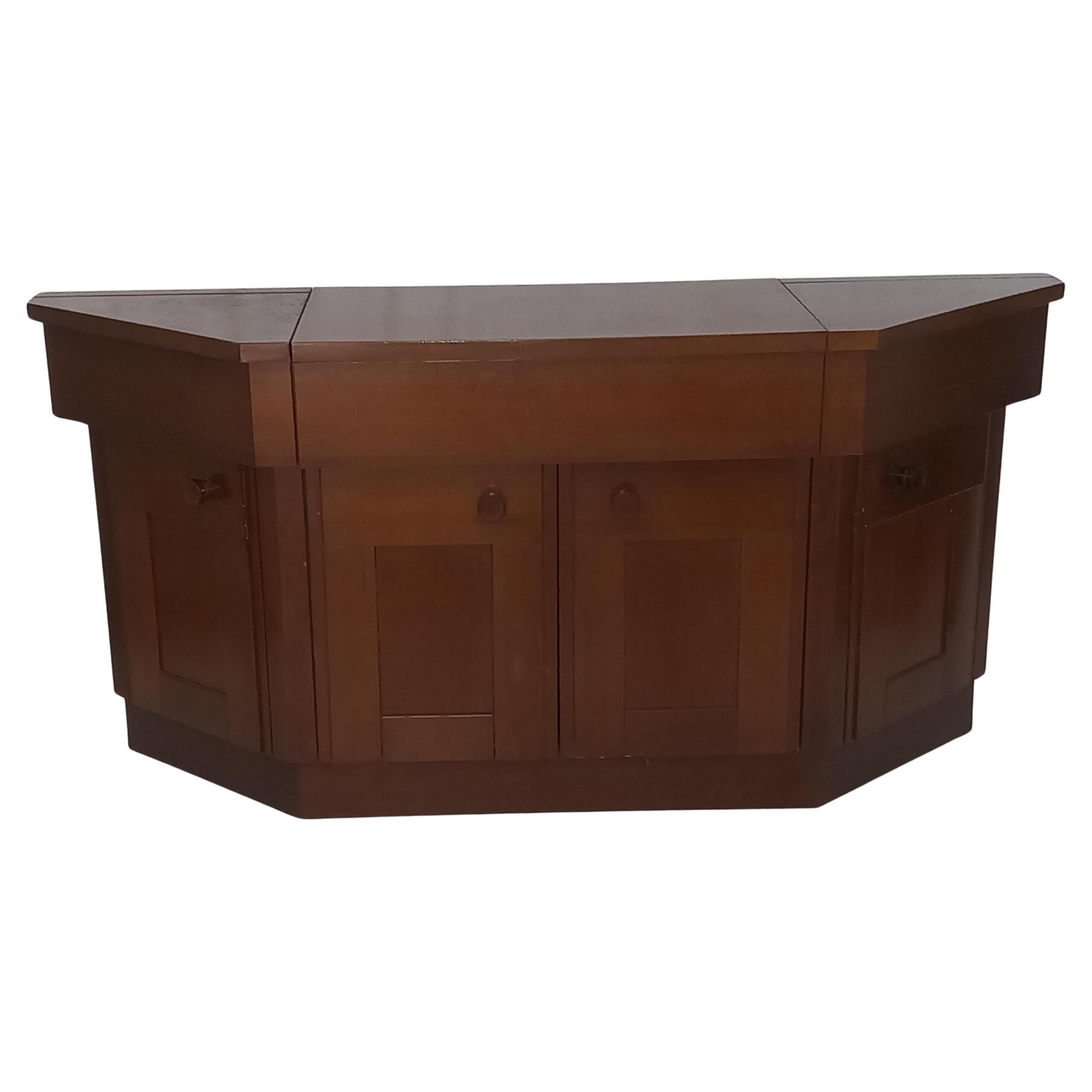 Walnut Bar Cabinet Sideboard by Silvio Coppola for Bernini, 60s