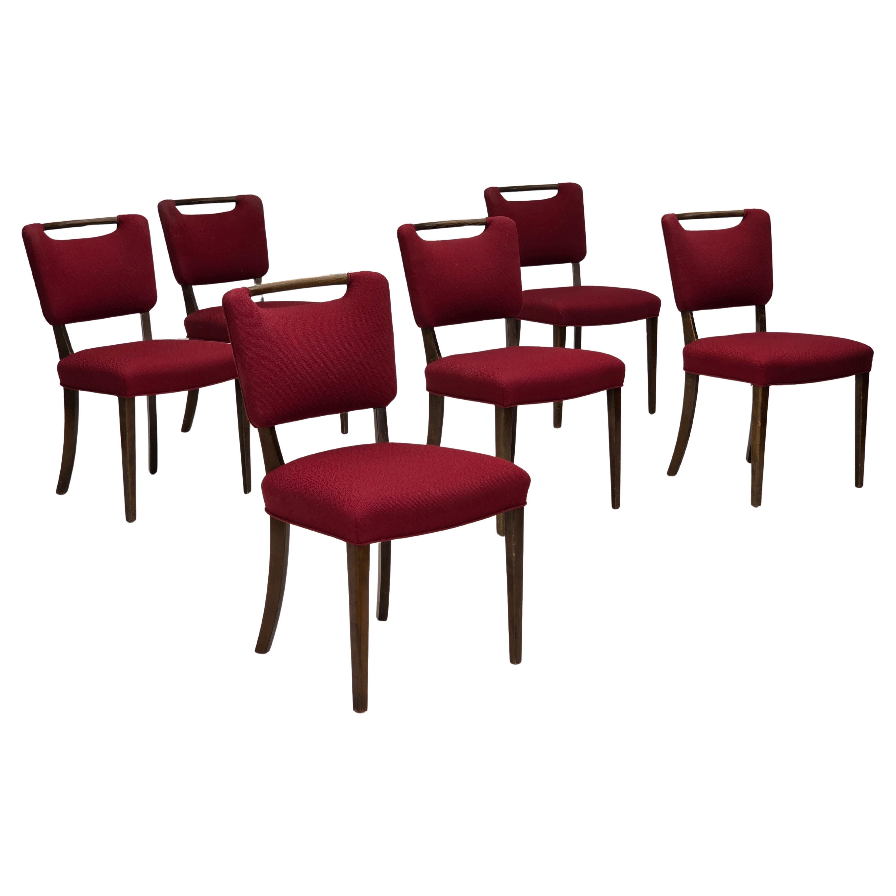 1960s, set de 6 chaises à manger danoises par Slagelse Møbelværk, meubles en laine. en vente