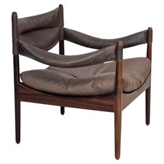 Anni '70, design danese di Kristian Vedel, poltrona modello "Modus".