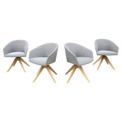 MCM Style Lievore Altherr Molina for Andreu World Brandy Swivel Armchair, Set 4