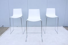 Italian Lievore Altherr Molina for Arper Stackable Catifa Bar Stools, Set of 3