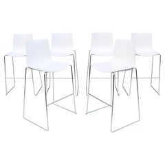 Lievore Altherr Molina for Arper Stackable Catifa Bar Stools, Set of Six, Italy