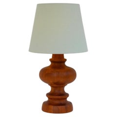 Modern Scandinavian vintage Oak table lamp from Möllers, Sweden