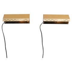 Mid-Century Modern Swedish brass Sconces, Scandinavian Wall Lamps by Örsjö