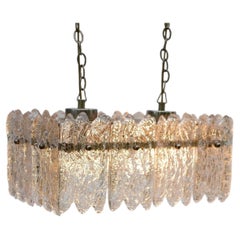 Carl Fagerlund crystal glass pendant lamp from Orrefors, Sweden