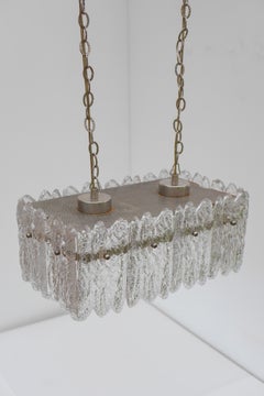 Carl Fagerlund crystal glass pendant lamp from Orrefors, Sweden