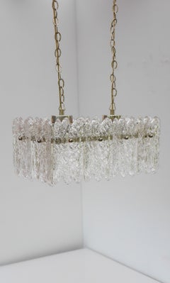 Lámpara colgante de cristal de Carl Fagerlund, de Orrefors (Suecia)