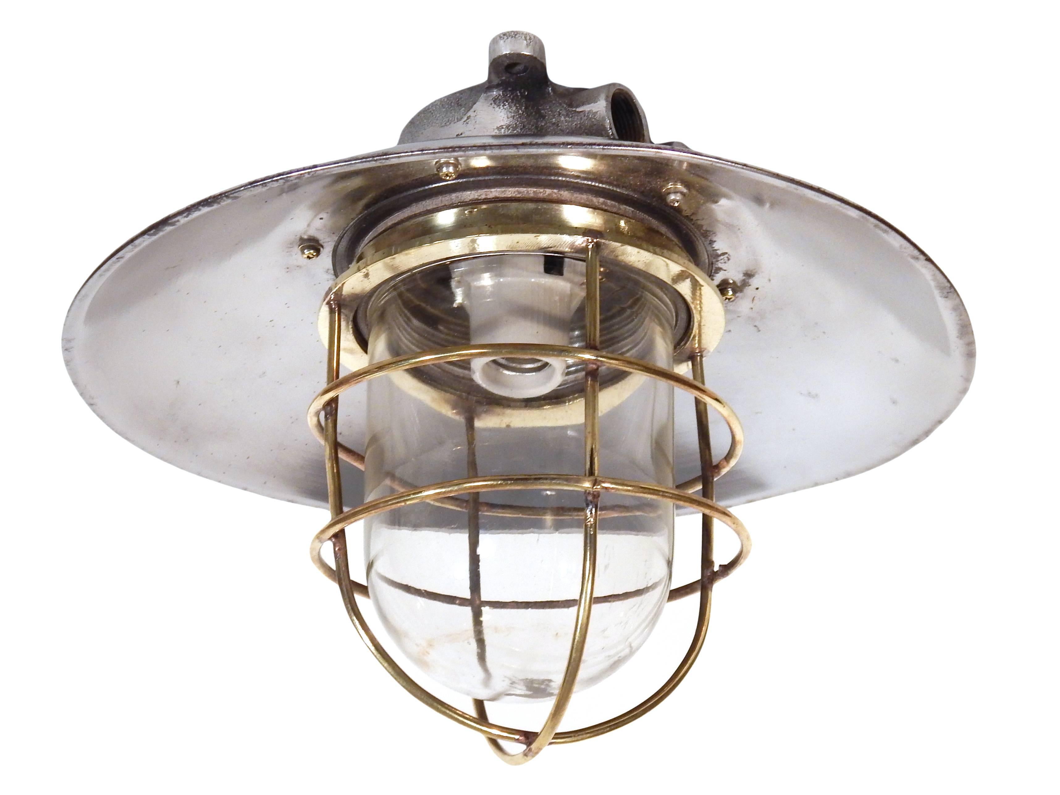 Nautical Steel Ceiling Fixture For Sale 3